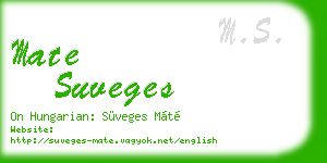 mate suveges business card